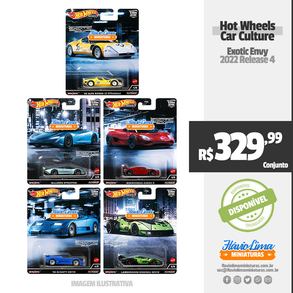 Hot Wheels - Car Culture - Exotic Envy por R$ 329,99 / Estoque