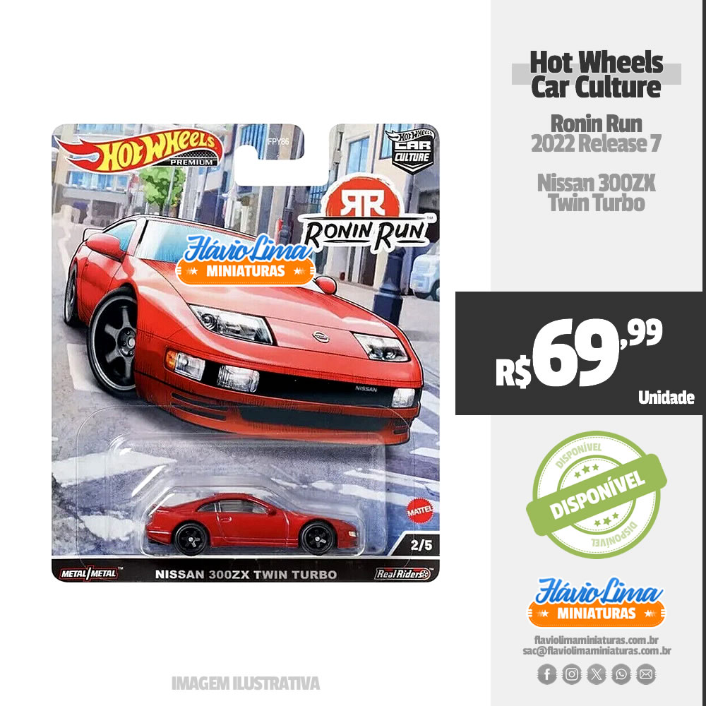 Hot Wheels - Car Culture - Ronin Run / #2 - Nissan 300ZX Twin Turbo por R$ 69,99 / Estoque