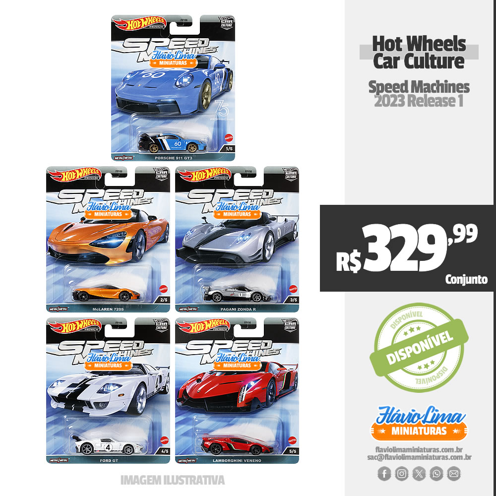 Hot Wheels - Car Culture - Speed Machines por R$ 329,99 / Estoque