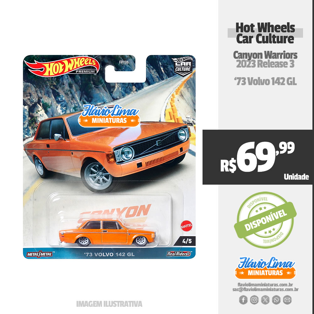 Hot Wheels - Car Culture - Canyon Warriors / #4 - '73 Volvo 142 GL por R$ 69,99 / Novidades