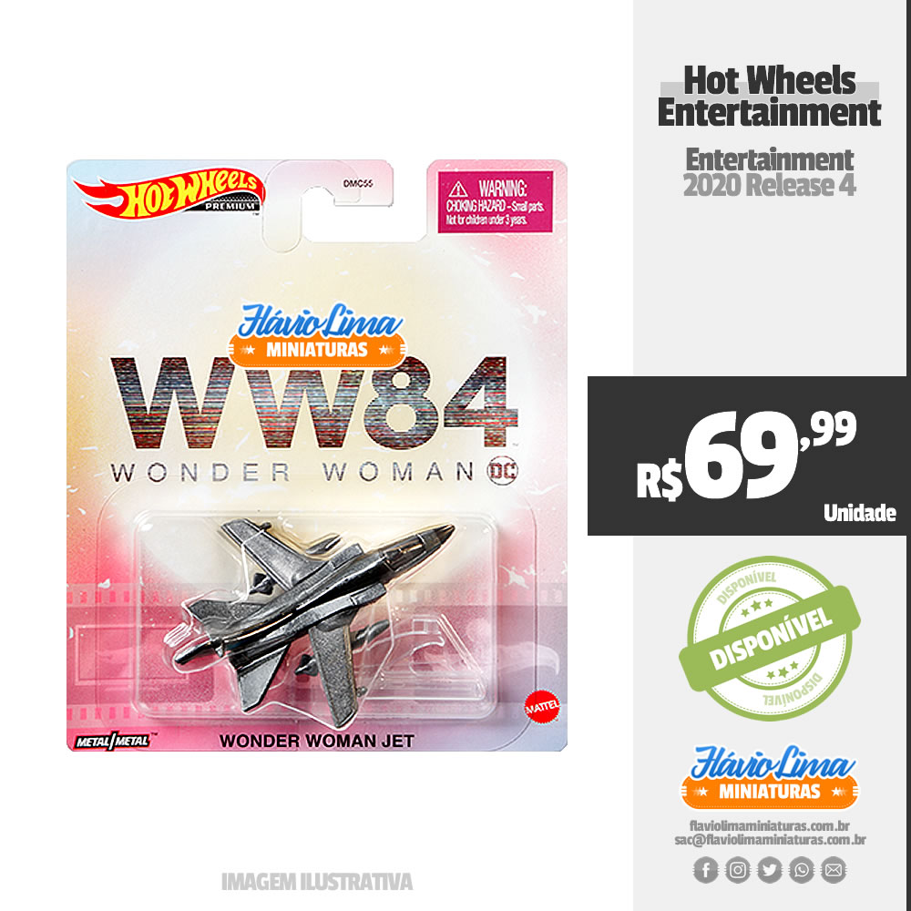 Hot Wheels - Entertainment - Entertainment / Wonder Woman Invisible Jet (WW84) por R$ 69,99 / Estoque