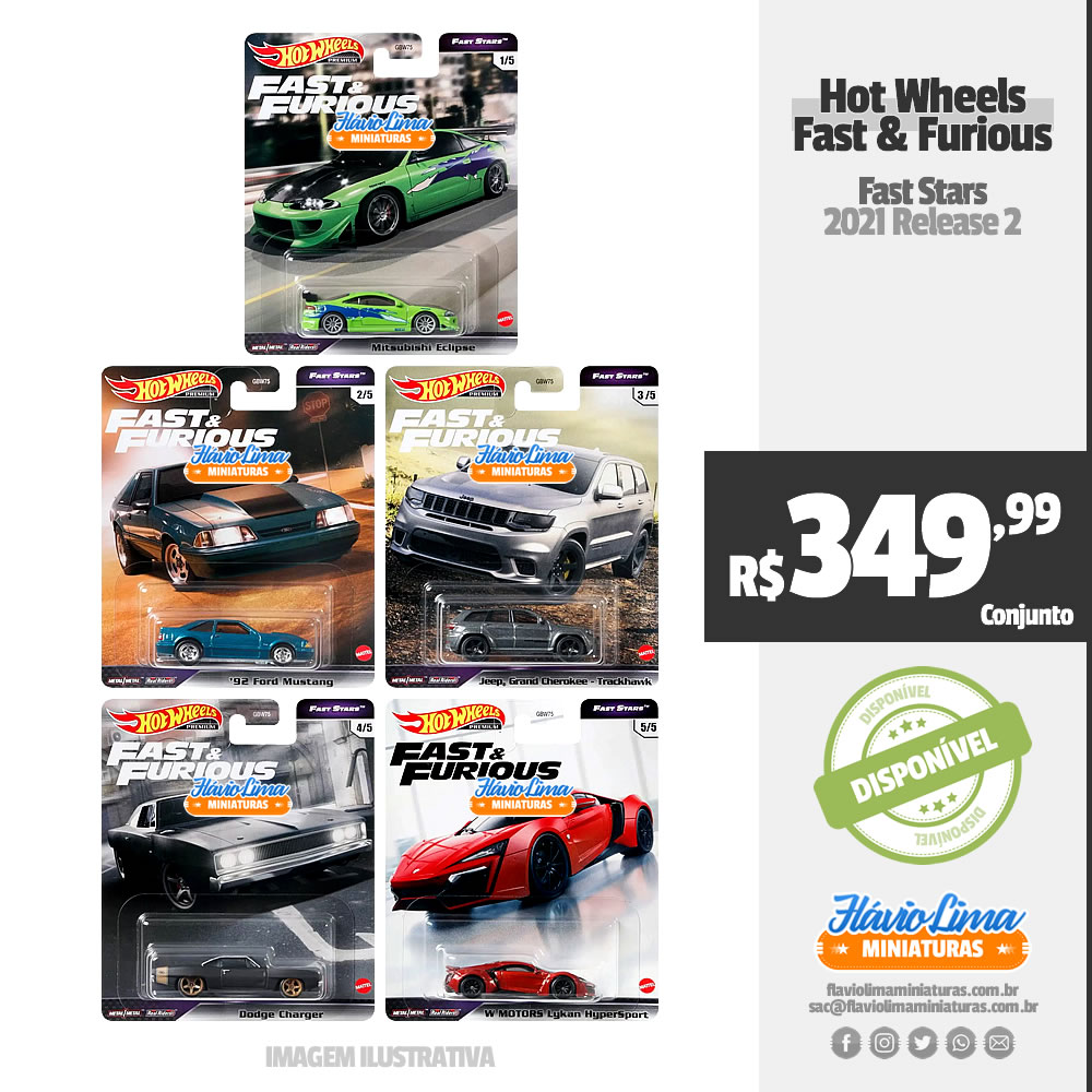 Hot Wheels - Fast & Furious - Fast Stars por R$ 349,99 / Estoque