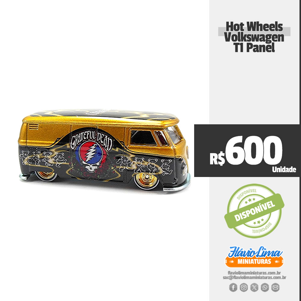 Hot Wheels - Pop Culture - Grateful Dead / Volkswagen T1 Panel Bus por R$ 600,00 / Novidades