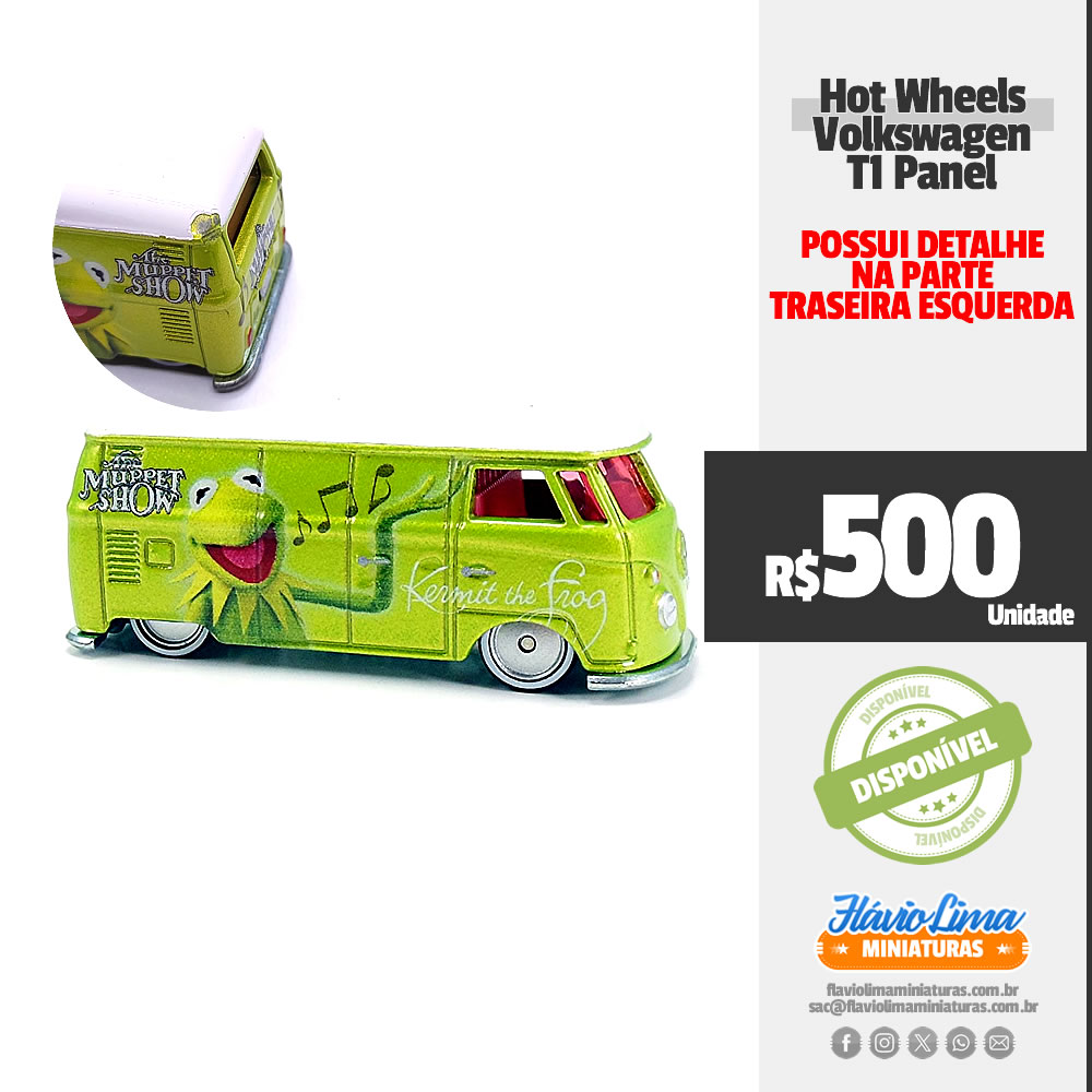 Hot Wheels - Pop Culture - The Muppets / Volkswagen T1 Panel Bus / OBS.: COM DETALHES por R$ 500,00 / Novidades