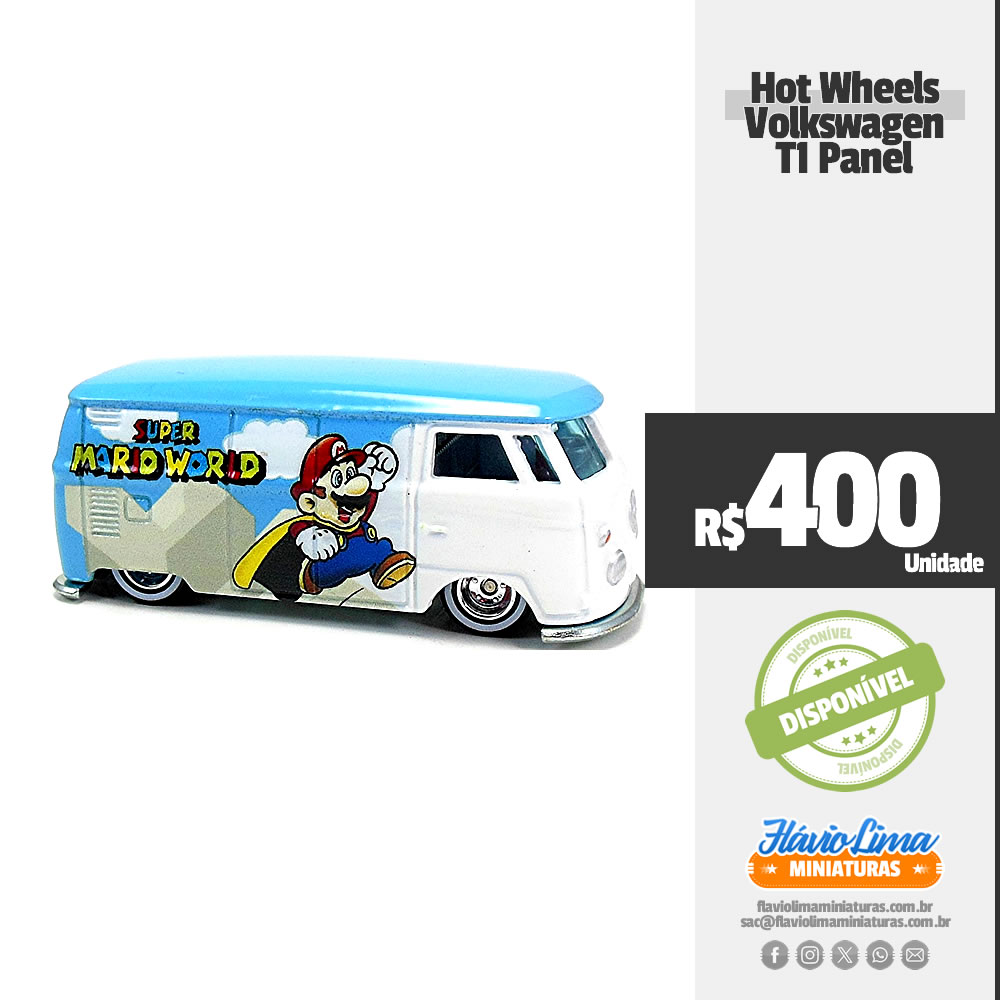 Hot Wheels - Pop Culture - Super Mario Bros. / Volkswagen T1 Panel Bus por R$ 400,00 / Novidades