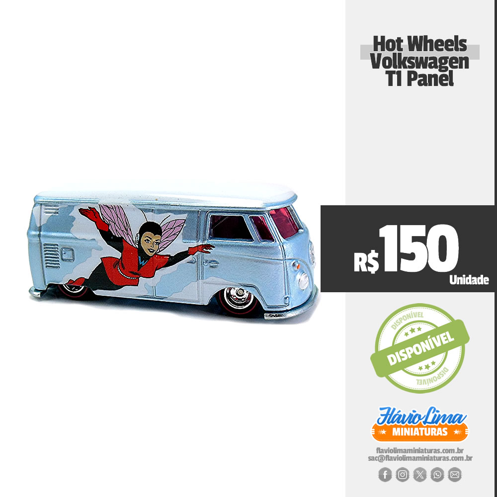 Hot Wheels - Pop Culture - Women of Marvel / Volkswagen T1 Panel Bus por R$ 125,00 / Novidades