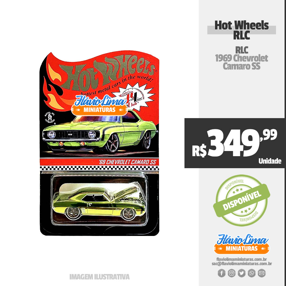 Hot Wheels - RLC - 69 Chevrolet Camaro SS por R$ 349,99 / Disponível