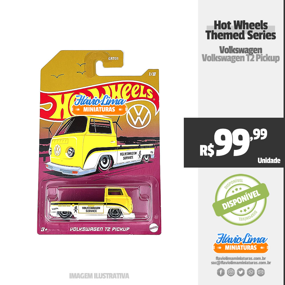 Hot Wheels - Especial - Volkswagen Series 2022 / #1 - Volkswagen T2 Pickup por R$ 99,99 / Estoque