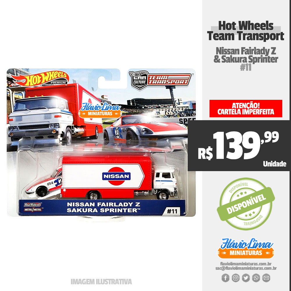 Hot Wheels - Car Culture - Team Transport #11 / Cartela Imperfeita por R$ 129,99 / Disponível