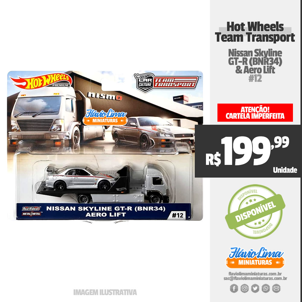 Hot Wheels - Car Culture - Team Transport #12 / Cartela Imperfeita por R$ 199,99 / Disponível