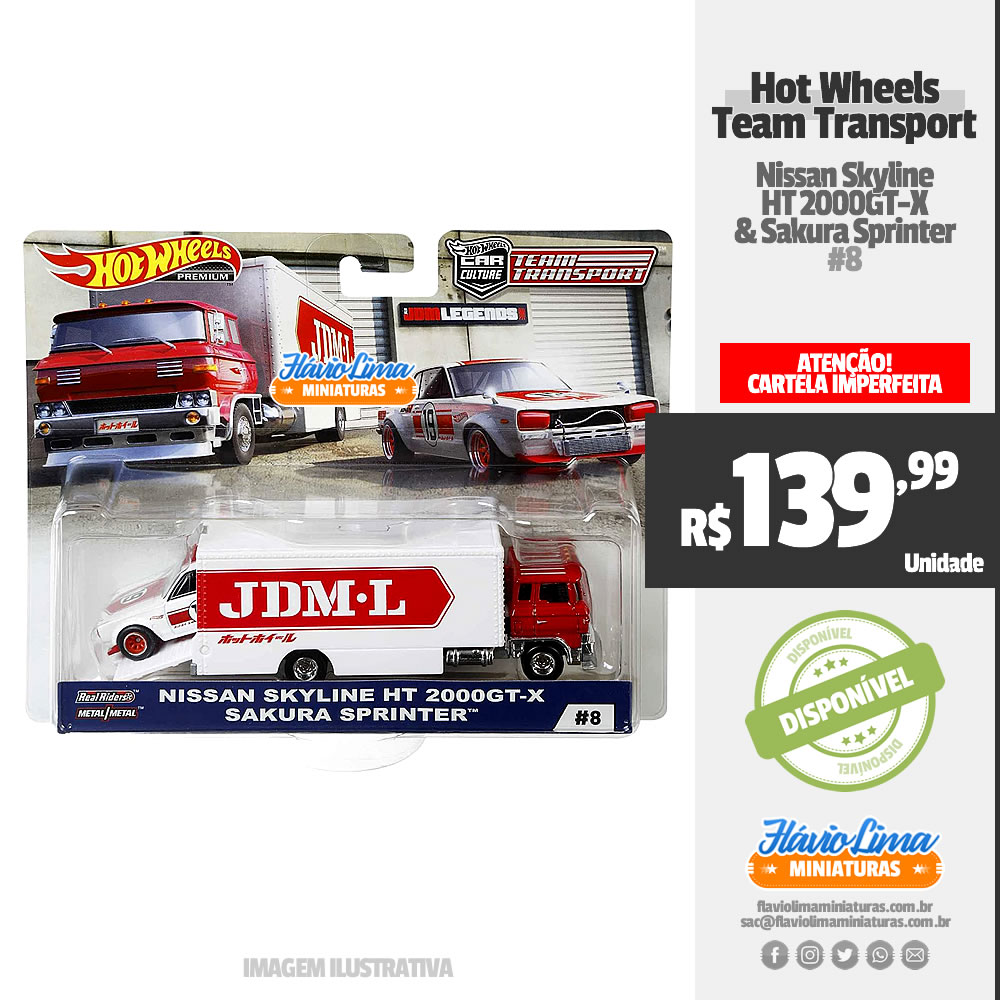 Hot Wheels - Car Culture - Team Transport #08 / Cartela Imperfeita por R$ 129,99 / Disponível